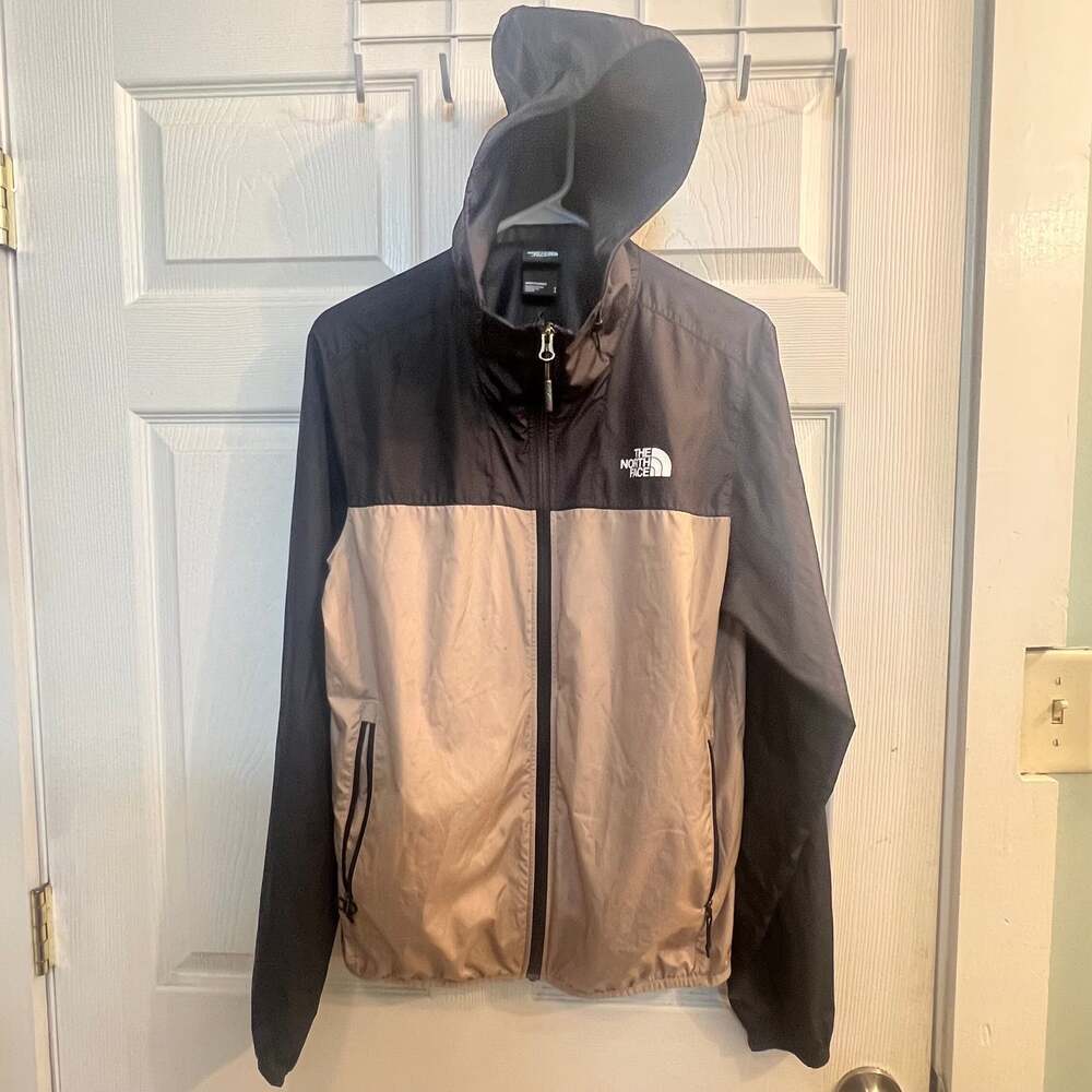 The North Face Men's Cyclone Packable Windwall Sz S Windbreaker Jacket Black/Tan